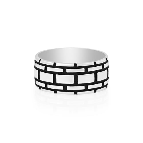 Geometric Design Ring Men's Bands
