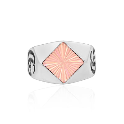 Dual-Tone Silver & Rose Gold Statement Ring