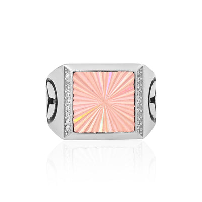 Dual-Tone Silver & Rose Gold Mercedes-Benz Inspired Ring - Flâneur Global® | FG | 925 Fine Silver Jewelry & Accessories 