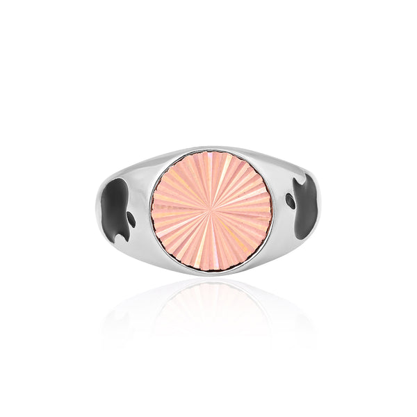 Silver Dual-Tone Radiance Ring