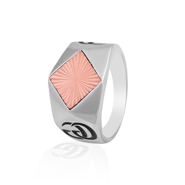 Dual-Tone Silver & Rose Gold Statement Ring