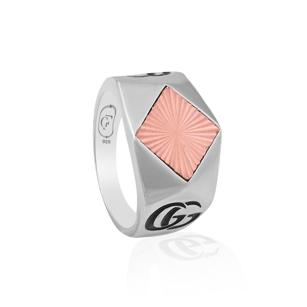 Dual-Tone Silver & Rose Gold Statement Ring
