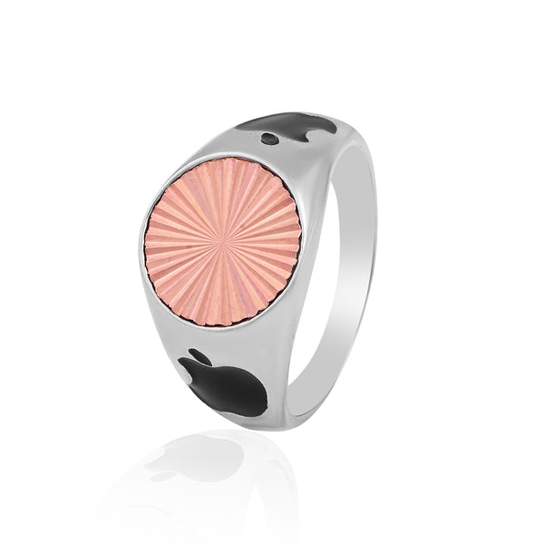 Silver Dual-Tone Radiance Ring