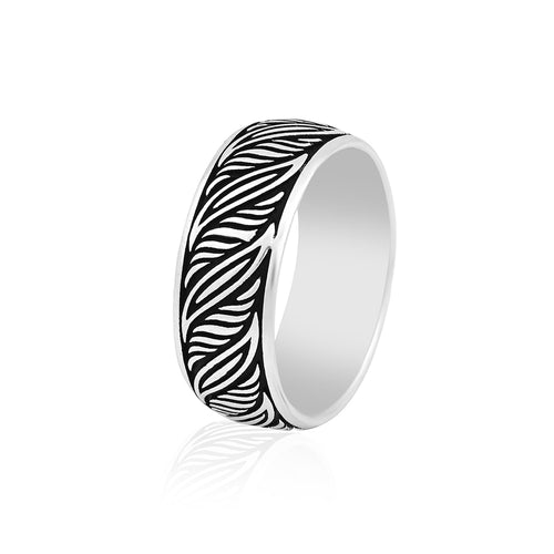Sleek Curves Ring Men's Bands