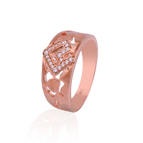 Rose Gold-Tone Cubic Zirconia Statement Ring
