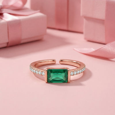 Emerald Grace Rose Gold Toe Rings