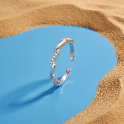 Geometric Pulse Zirconia Bangle