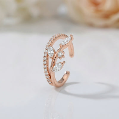 Rose Blush Trio Sparkle Toe Rings