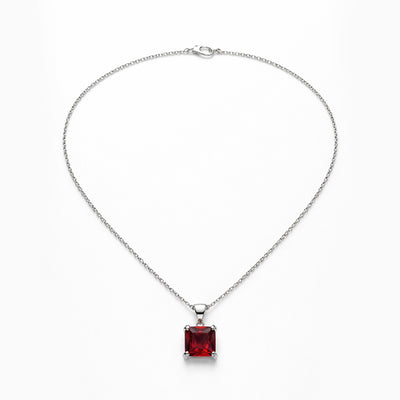 Flâneur Ruby Red Silver Pendant | 92.5 Sterling Charm