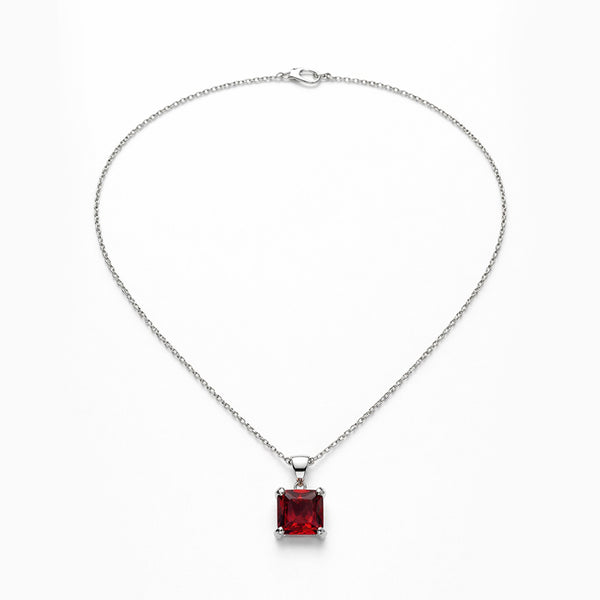 Flâneur Ruby Red Silver Pendant | 92.5 Sterling Charm