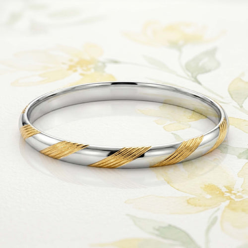 Dual-Tone Diagonal Ribbed Kada