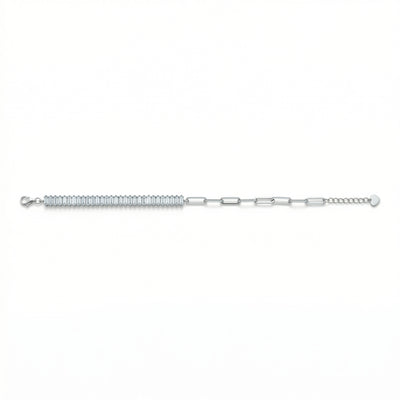 92.5 Fine Silver Elegant Baguette Zirconia Tennis Bracelet
