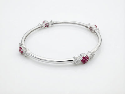 Scarlet Bloom Regal Pavé Bangle