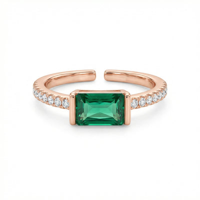 Emerald Grace Rose Gold Toe Rings