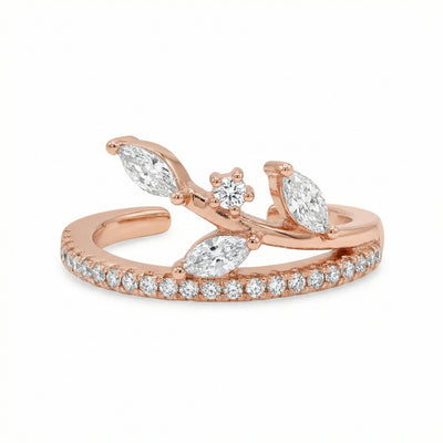 Rose Blush Trio Sparkle Toe Rings