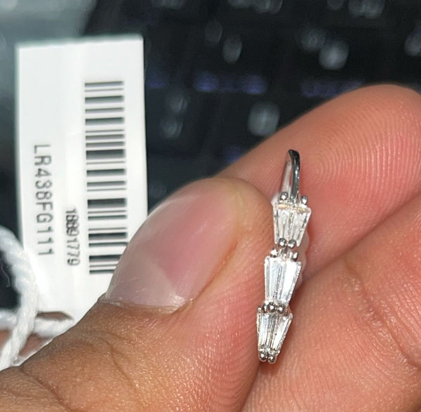 Baguette Pave Stackable Rings in Three Tones for her