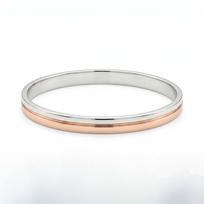 Dual-Tone Gilded Channel Gents Kada