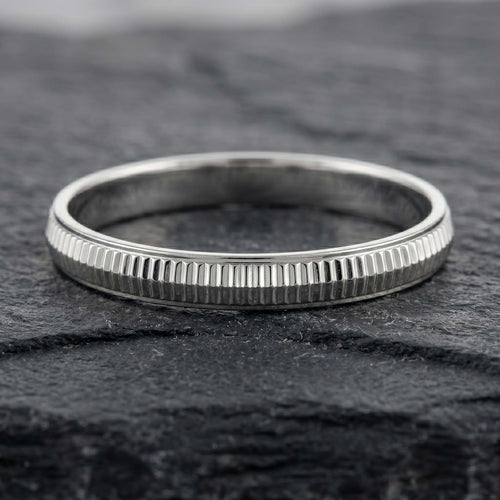 Fluted Architectural Silver Kada