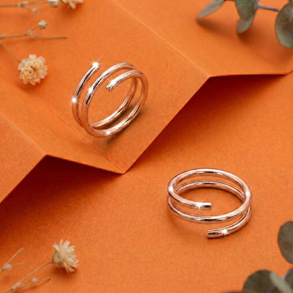 Rose Gold Dual-Band Minimalist Toe Rings