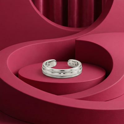 Cosmic Path Inset Zirconia Toe Rings