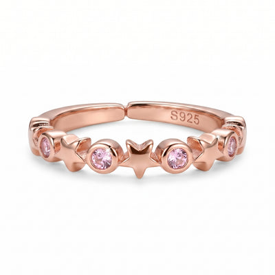 Rose Gold Starburst Eternity Toe Rings