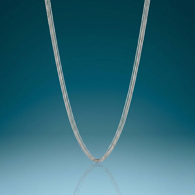 925 Fine Silver Multi Strand Snake Chain Necklace for Women Layered Minimalist Necklace