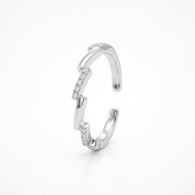Geometric Pulse Zirconia Bangle