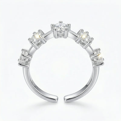 Scintillating Tiara Zirconia Toe Rings
